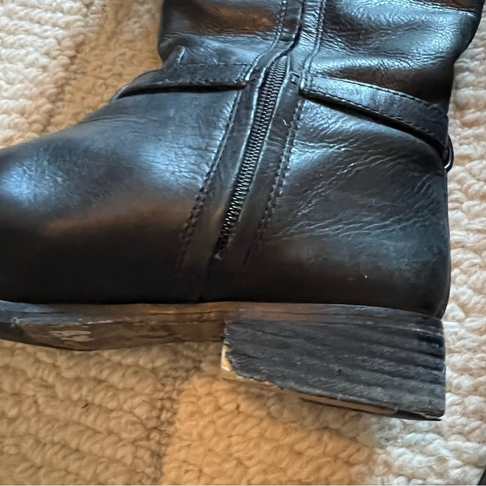 Tory Burch Marlene Black Leather Riding Boots - Picture 4 of 5